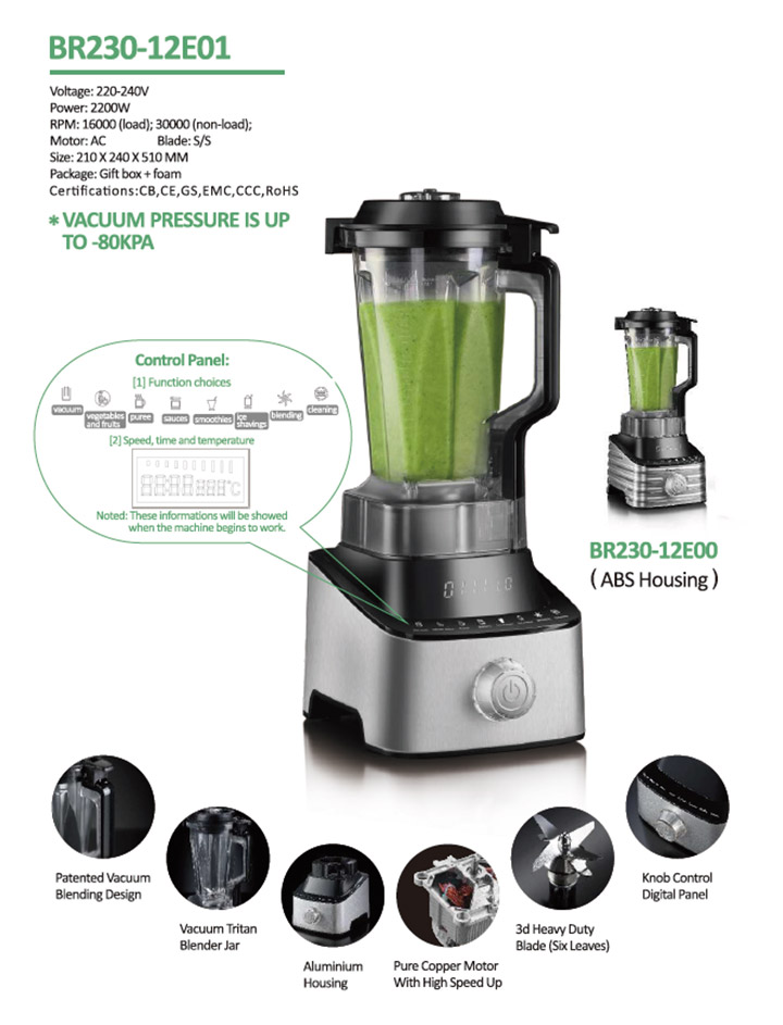 Blender Slow Juicer Food Steamer Vacuum Food Storage Containers